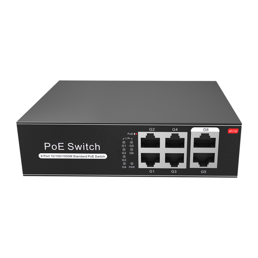 Switch Gigabite 4 Portas PoE + 2 Uplink