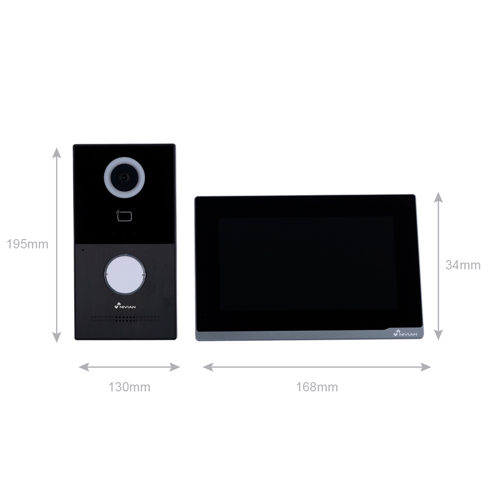 Kit Videoporteiro NIVIAN 2 Fios - Painel de entrada + Unidade Exterior