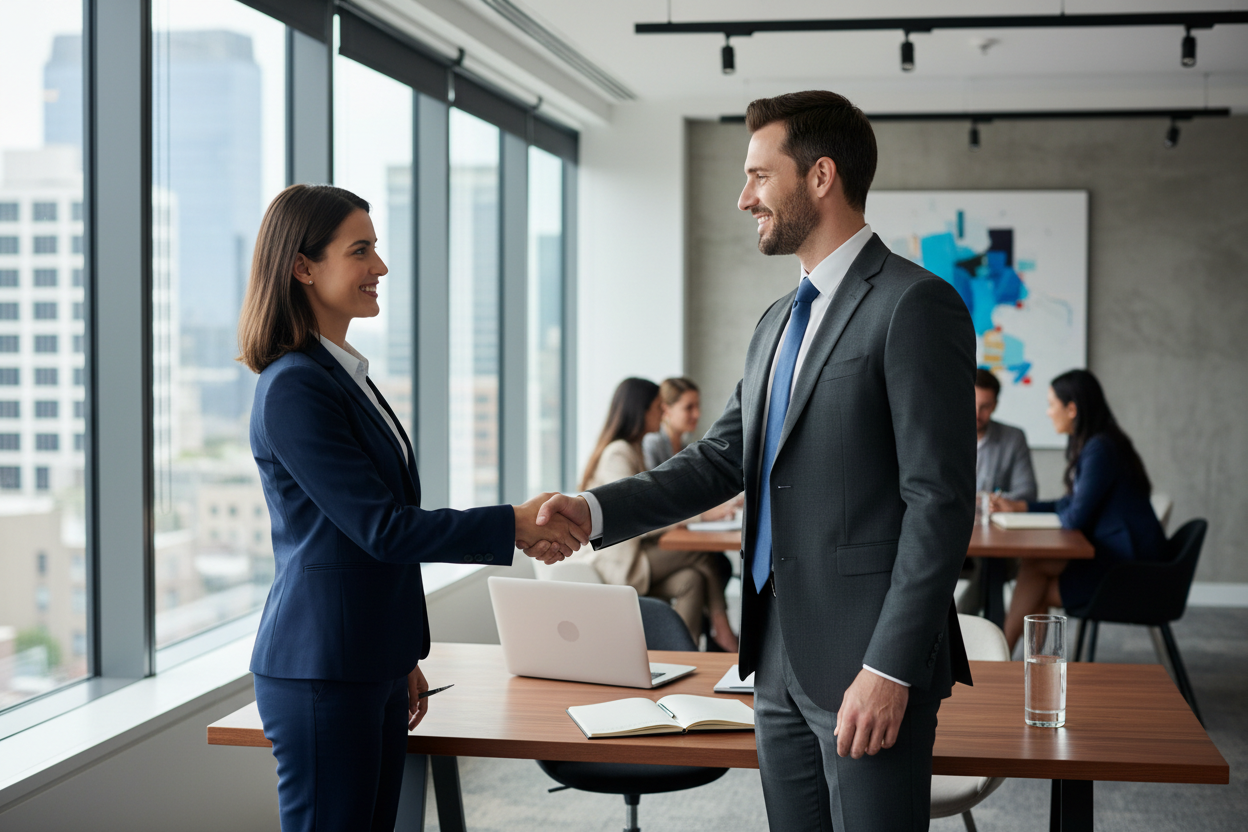 gestor de clientes ou comercial masculino